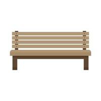 Park bench icon flat isolated vector