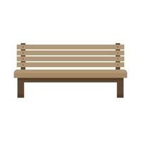 Park bench icon flat isolated vector