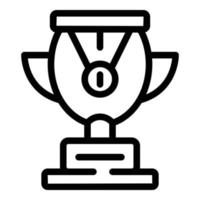 Business cup icon outline vector. Winner award vector