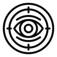Eye business target icon outline vector. Office job vector