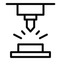 Workshop cnc machine icon outline vector. Work equipment vector