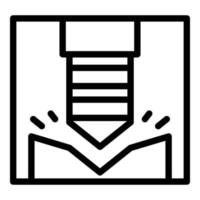 Factory cnc machine icon outline vector. Lathe equipment vector