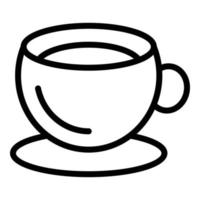 Cream soup cup icon outline vector. Vegetable bowl vector