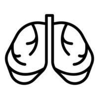 vector de contorno de icono de pulmones sanos. radiografía médica