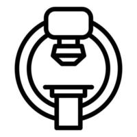 Magnetic resonance tomography icon outline vector. Mri scan vector