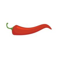 Delicious chili pepper icon flat isolated vector