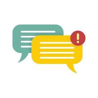 Chat notification icon flat isolated vector