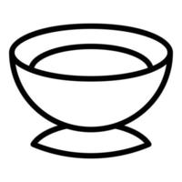 Pea cream soup icon outline vector. Lentil bowl vector