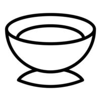 Pea cream soup icon outline vector. Lentil bowl vector