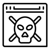 Hacker fraud icon outline vector. Stop secure vector