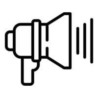 Fraud megaphone icon outline vector. Stop secure vector