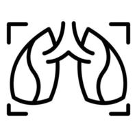 Lungs fluorography icon outline vector. Patient xray vector