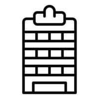 Outside multistory icon outline vector. City building vector