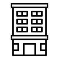 Multistory perspective icon outline vector. City building vector