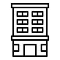 Multistory perspective icon outline vector. City building vector