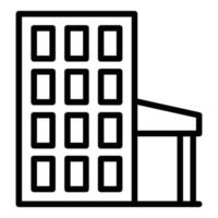 Multistory street icon outline vector. City block vector