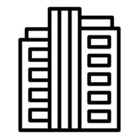 Living multistory icon outline vector. City building vector