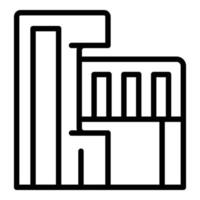 Multistory constructor icon outline vector. City block vector