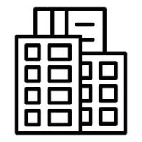 Multistory factory icon outline vector. City building vector