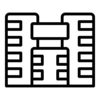 Multistory window icon outline vector. City block vector