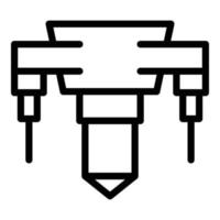 Cnc machinery icon outline vector. Machine equipment vector