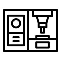 Cnc machine plant icon outline vector. Work tool vector