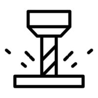 Modern cnc machine icon outline vector. Steel factory vector