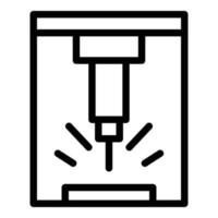 Manufacturing cnc machine icon outline vector. Work tool vector