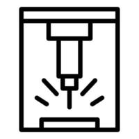 Manufacturing cnc machine icon outline vector. Work tool vector