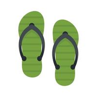 Beach slippers icon flat isolated vector