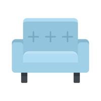 Seat armchair icon flat isolated vector