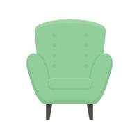 confort sillón icono plano aislado vector