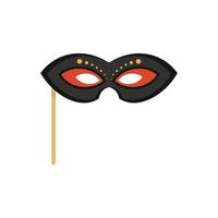 Masquerade mask icon flat isolated vector