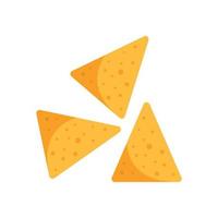 Mexican nachos icon flat isolated vector