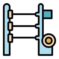 Loom machine icon color outline vector