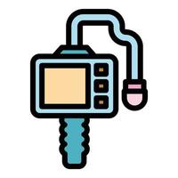 Health endoscope icon color outline vector