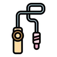 Digestion endoscope icon color outline vector