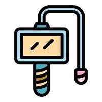 Endoscope device icon color outline vector