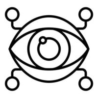 Eye science icon outline vector. Visual sensory vector