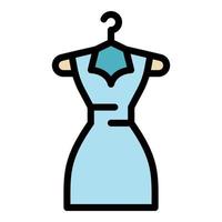 Dress donation icon color outline vector