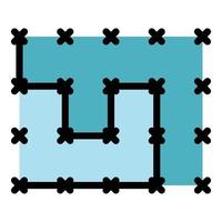 Confidential cipher icon color outline vector