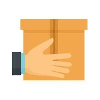 Parcel delivery icon flat isolated vector