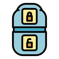Control car keyless icon color outline vector