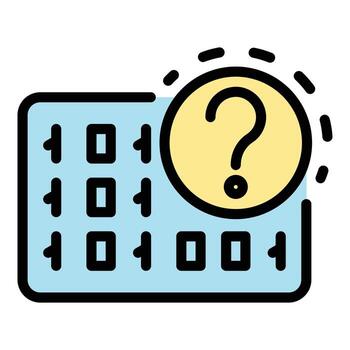 vector de esquema de color de icono de seguridad de cifrado