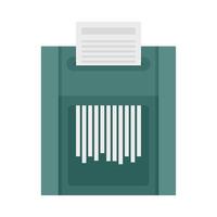 Office shredder icon flat isolated vector