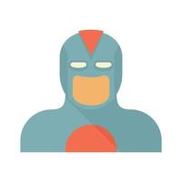 Carnival superhero icon flat isolated vector