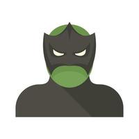 Figure superhero icon flat isolated vector