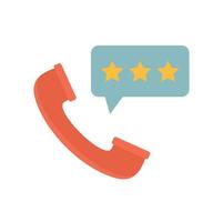 Call center feedback icon flat isolated vector