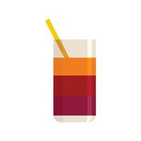 Cocktail party glass icon flat isolated vector
