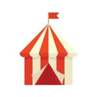 Circus tent icon flat isolated vector